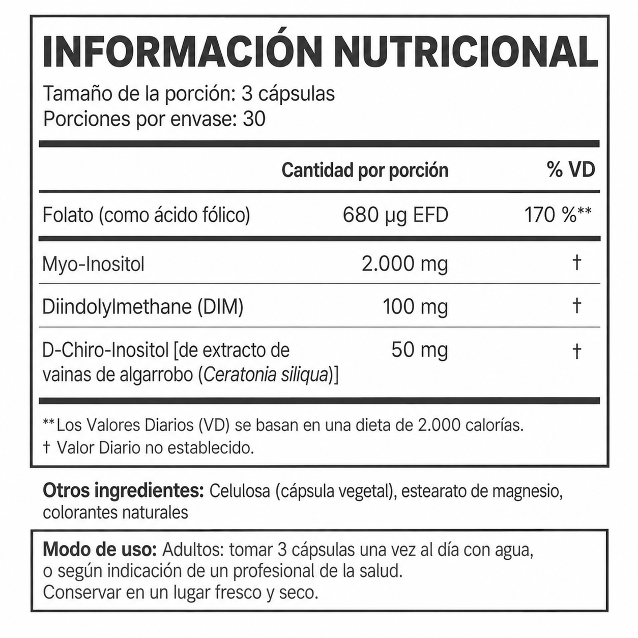 FLO Ovarian Support Cápsulas de Vitaminas